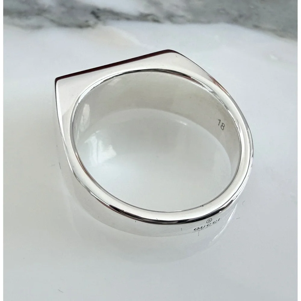 Gucci GG Tag RIng Chevalier, Size G 18 (US 8)